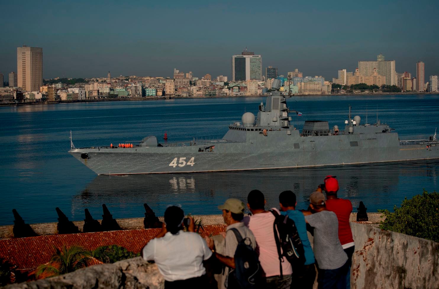Russian Navy Admiral Gorshkov frigate arrives at the port of Havana, Cuba, 