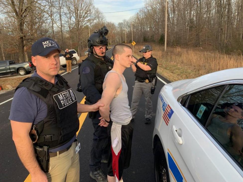 Michael Mosley, 23, was arrested Wednesday, bring to end a multiday manhunt following the stabbing deaths of two people and the stabbing of a third on the weekend. 