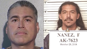 The alleged attackers, Frank Nanez and Raul Cuen, were struck by gunfire and died a short time later, officials said. (California Department of Corrections and Rehabilitation via AP)