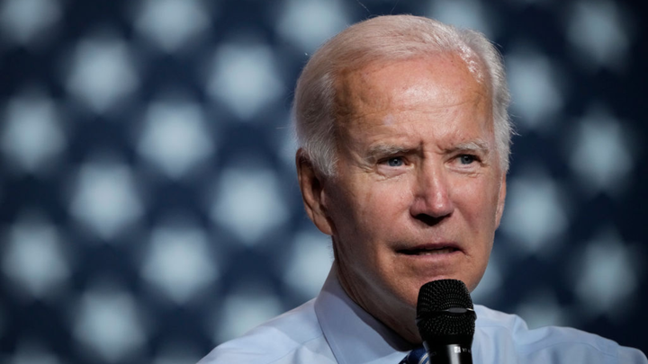 Twitter flagged a tweet Sunday from President Biden that claimed Republicans threatened to cut Social Security and Medicare. (Drew Angerer/Getty Images)